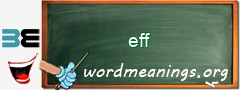 WordMeaning blackboard for eff